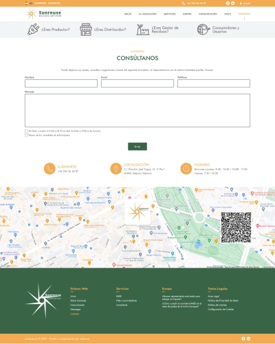 Diseño web para sitio corporativo Sunreuse Association