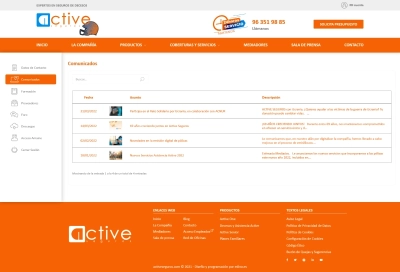 Intranet corporativa para Active Seguros