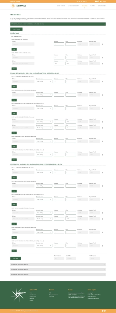 Sistema de intranet para Sunreuse Association