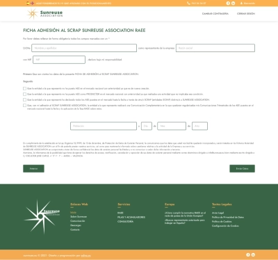 Sistema de intranet para Sunreuse Association