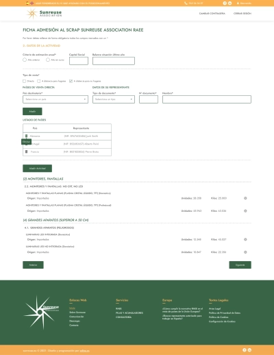 Sistema de intranet para Sunreuse Association