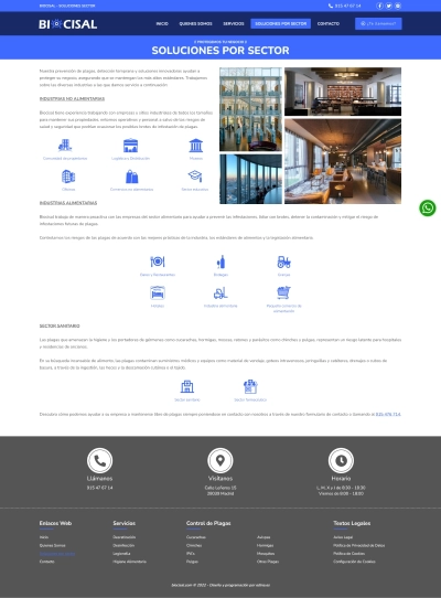 Diseño de pagina web corporativa Biocisal