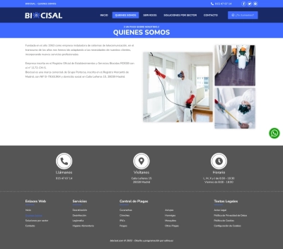 Diseño de pagina web corporativa Biocisal