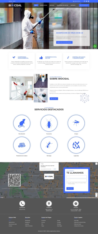Diseño de pagina web corporativa Biocisal