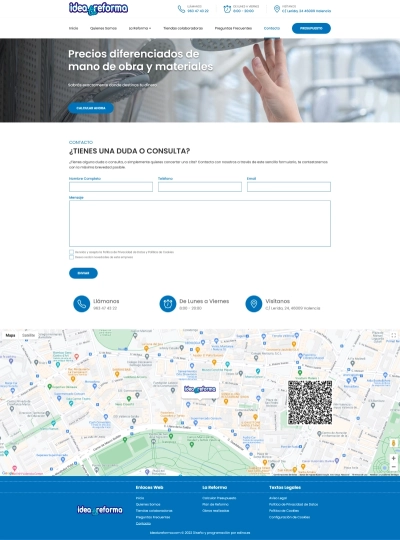 Web corporativa para Idea tu Reforma
