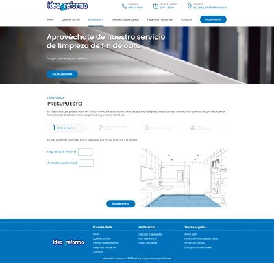 Web corporativa para Idea tu Reforma