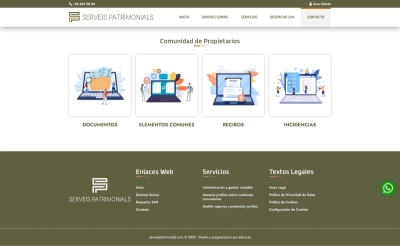 Diseño de paginas web corporativas para Serveis Patrimonials