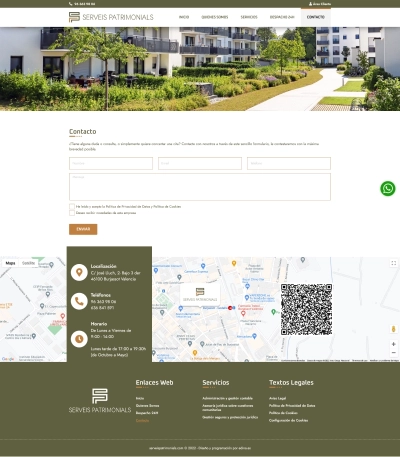 Diseño de paginas web corporativas para Serveis Patrimonials