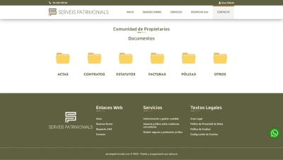 Diseño de paginas web corporativas para Serveis Patrimonials