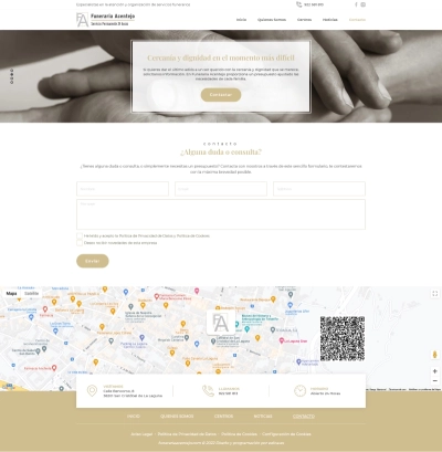 Sitio web corporativo para Funeraria Acentejo