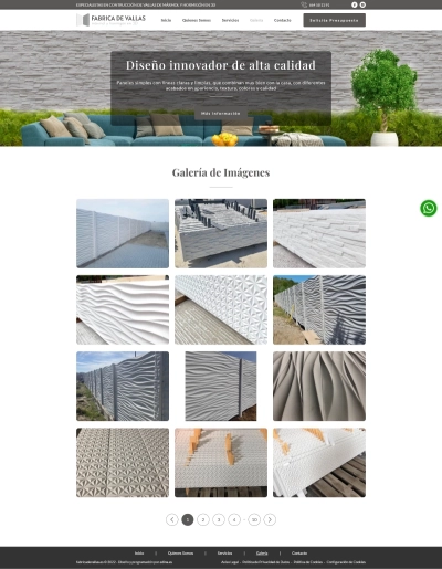 Web corporativa a medida para Fábrica de vallas