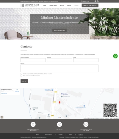 Web corporativa a medida para Fábrica de vallas