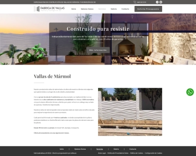 Web corporativa a medida para Fábrica de vallas