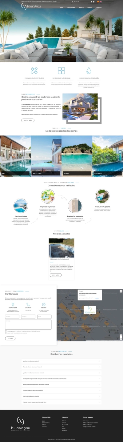 Diseño de páginas web para Bluandgrin