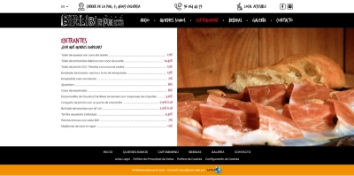 Diseño web corporativo para restaurante Birlibirloque