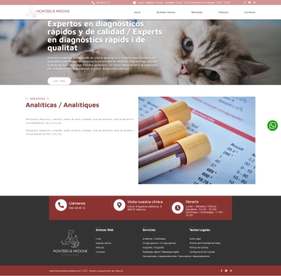 Página web para Clínica Veterinaria Montero y Medone