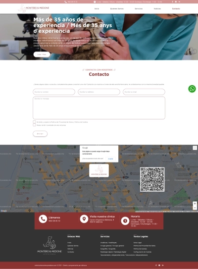 Página web para Clínica Veterinaria Montero y Medone