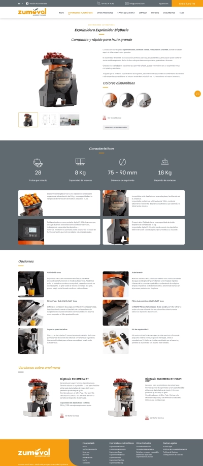 Diseño web nuevo para Zumoval