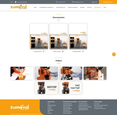 Diseño web nuevo para Zumoval