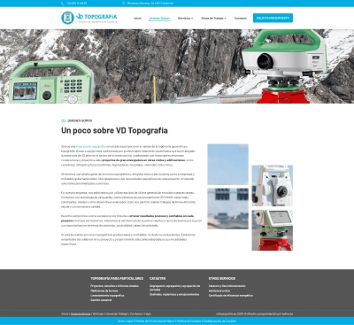 Diseño página web para VD Topografía