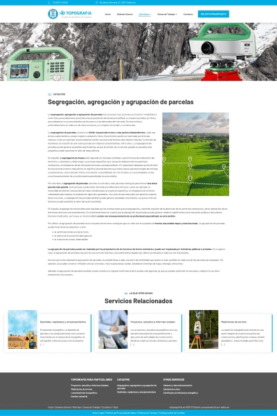Diseño página web para VD Topografía