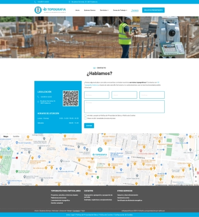 Diseño página web para VD Topografía