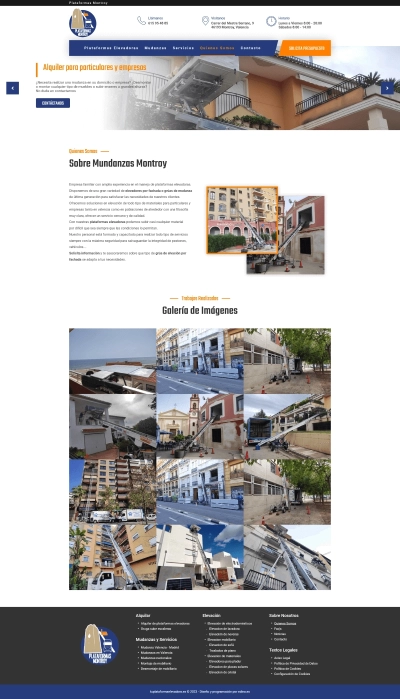 Sitio web para una empresa valenciana de mudanzas con plataformas elevadoras