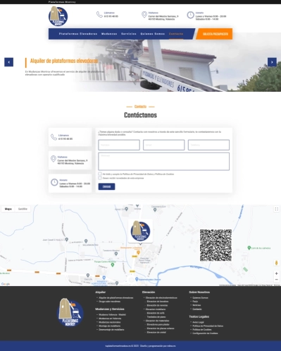 Sitio web para una empresa valenciana de mudanzas con plataformas elevadoras