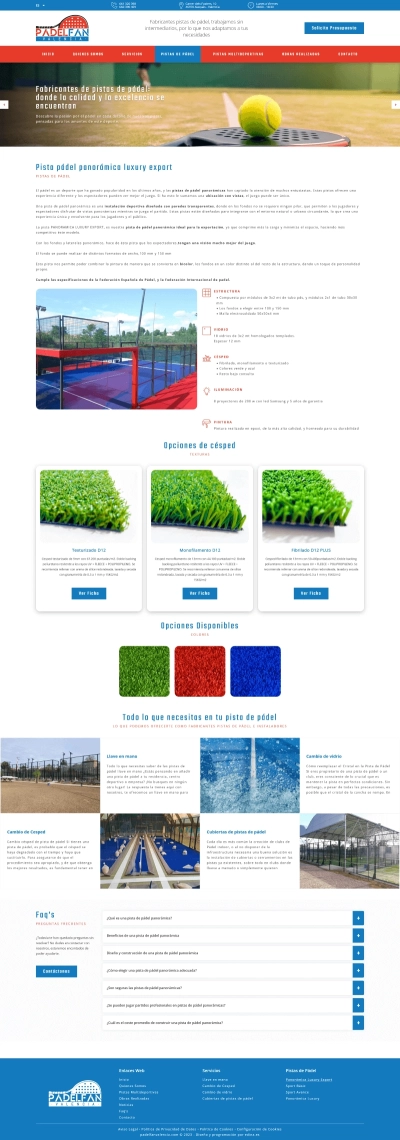 Proyecto Web Corporativa para PadelFan Valencia
