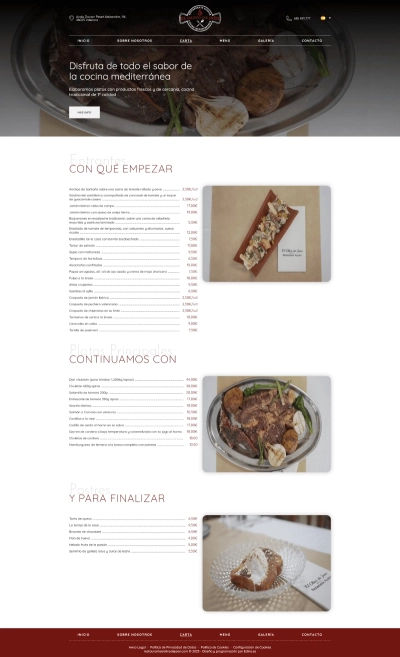 Web Corporativa para el Restaurante El Olivo de Jaén