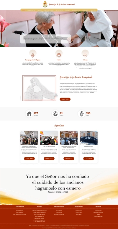 Diseño Web para la Congregación Hermanitas