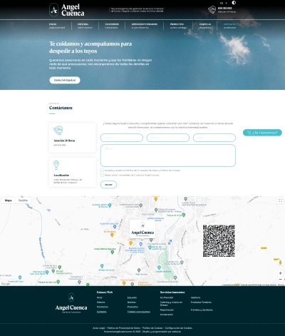 Sitio web para Funeraria Ángel Cuenca