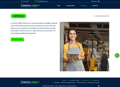 Web Corporativa para asesoría energética Digital Energy