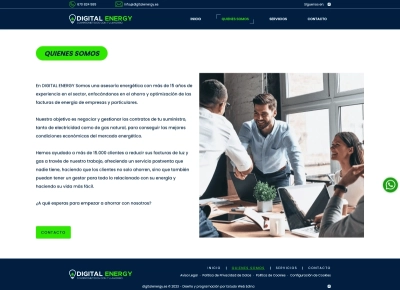 Web Corporativa para asesoría energética Digital Energy