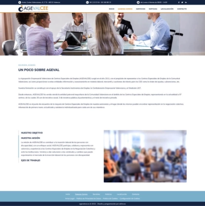 Diseño web para la agrupación AGEVALCEE