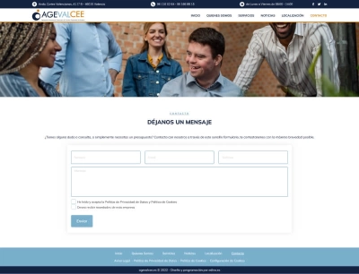 Diseño web para la agrupación AGEVALCEE