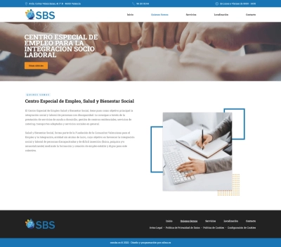 Página Corporativa para Centro Especial de Empleo CEESBS