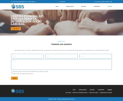 Página Corporativa para Centro Especial de Empleo CEESBS