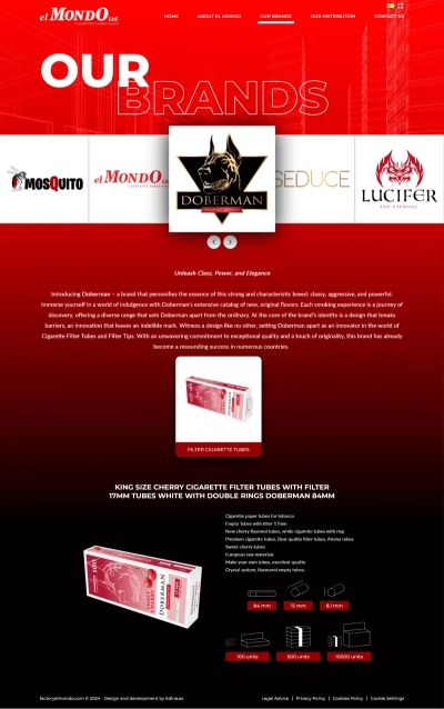 Página web empresarial para Factory El Mondo