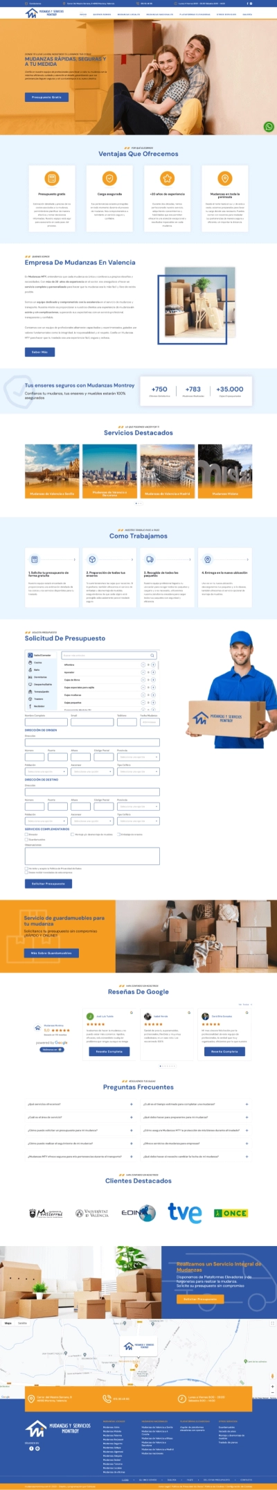 Creación del sitio web corporativo de Mudanzas y servicios MTY