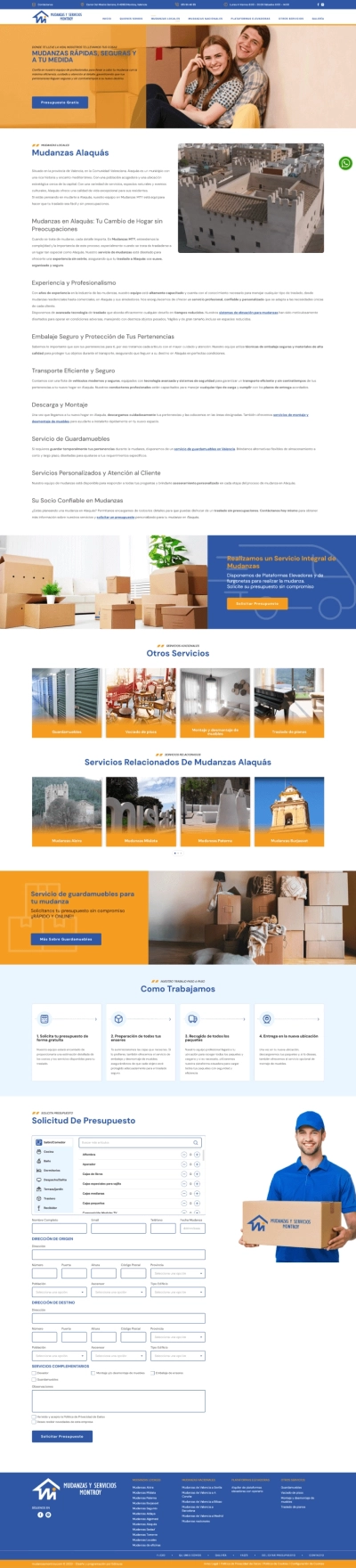 Creación del sitio web corporativo de Mudanzas y servicios MTY
