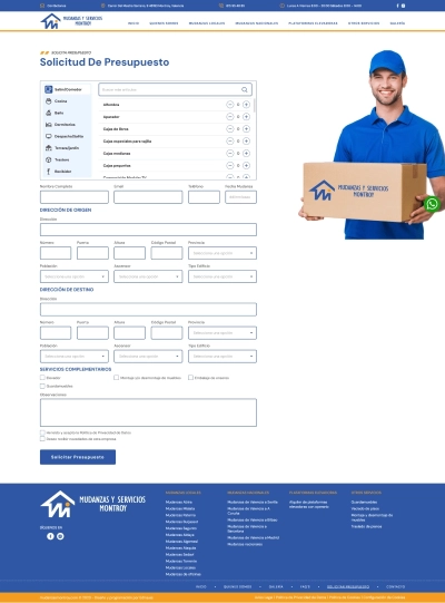 Creación del sitio web corporativo de Mudanzas y servicios MTY