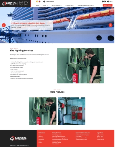 Diseño web moderno para Extinval