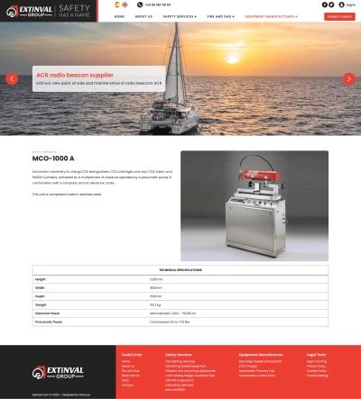 Diseño web moderno para Extinval