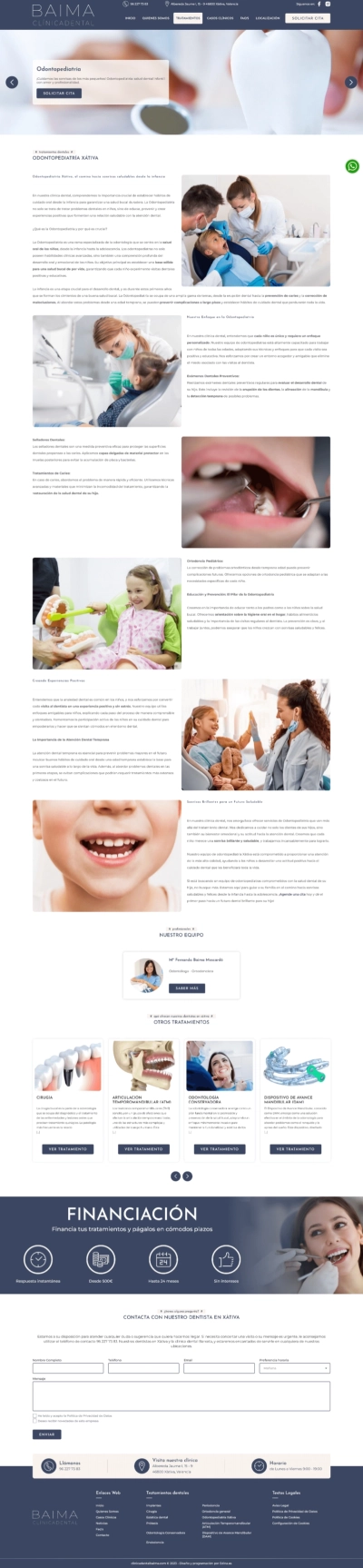Diseño Web para Clínica Dental Baima
