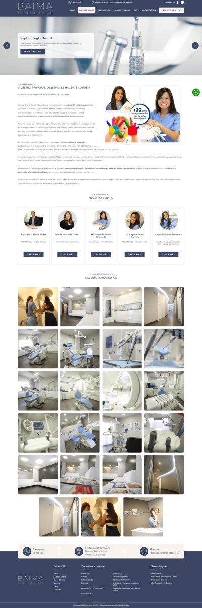 Diseño Web para Clínica Dental Baima