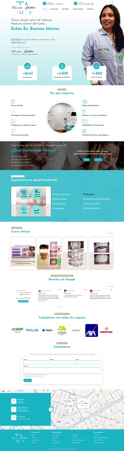 Diseño Web para Clínica Dental Tania Arteta