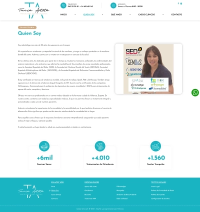 Diseño Web para Clínica Dental Tania Arteta