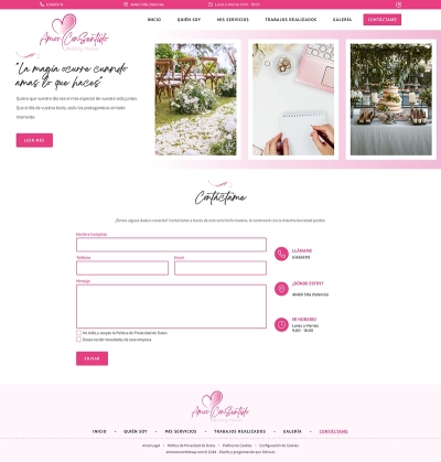 Diseño Web para Amor Con Sentido