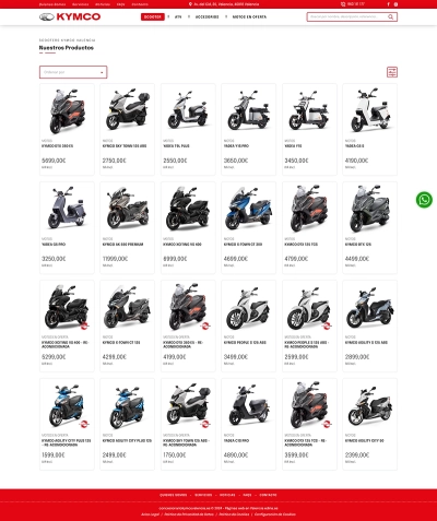Sitio Web Corporativo para Concesionario Kymco Valencia